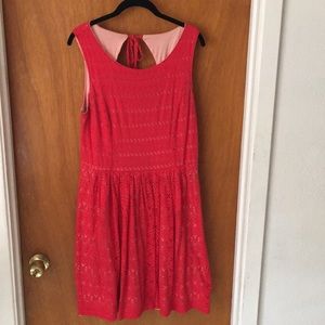 Anthropology Eyelet Fit & Flare Dress